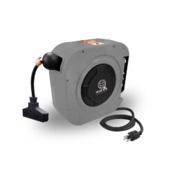 50ft Retractable Extension Cord Reel - Grey