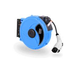 30ft Retractable EV Charging Cord - Blue