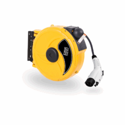 30ft Retractable EV Charging Cord - Yellow