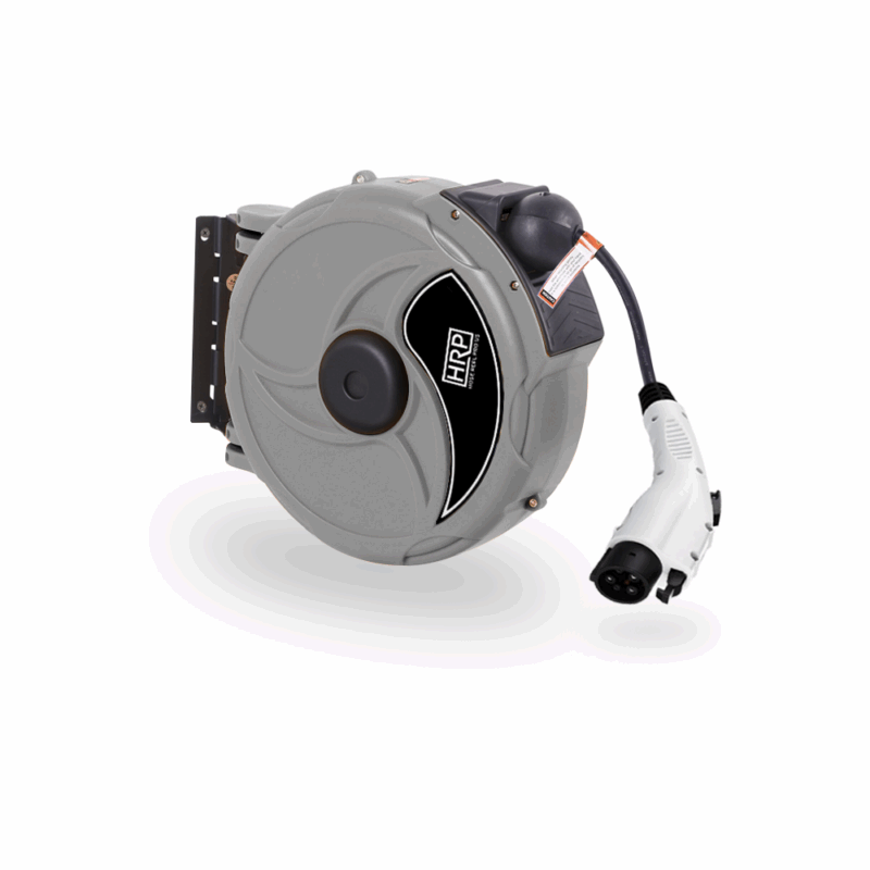 30ft Retractable EV Charging Cord - Grey