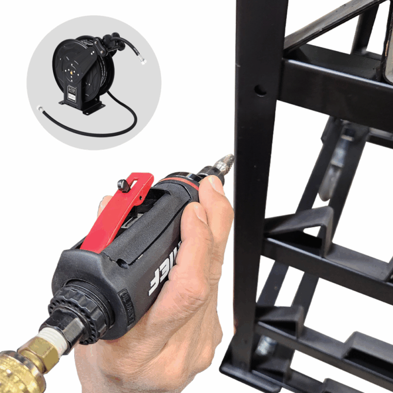 30ft Retractable High Pressure Hose Reel - Black - Image 4