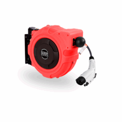 50ft Retractable EV Charging Cord - Red