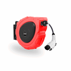 65ft Retractable EV Charging Cord - Red