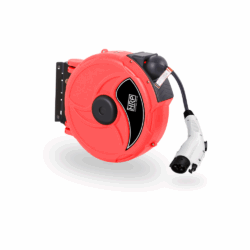 30ft Retractable EV Charging Cord - Red