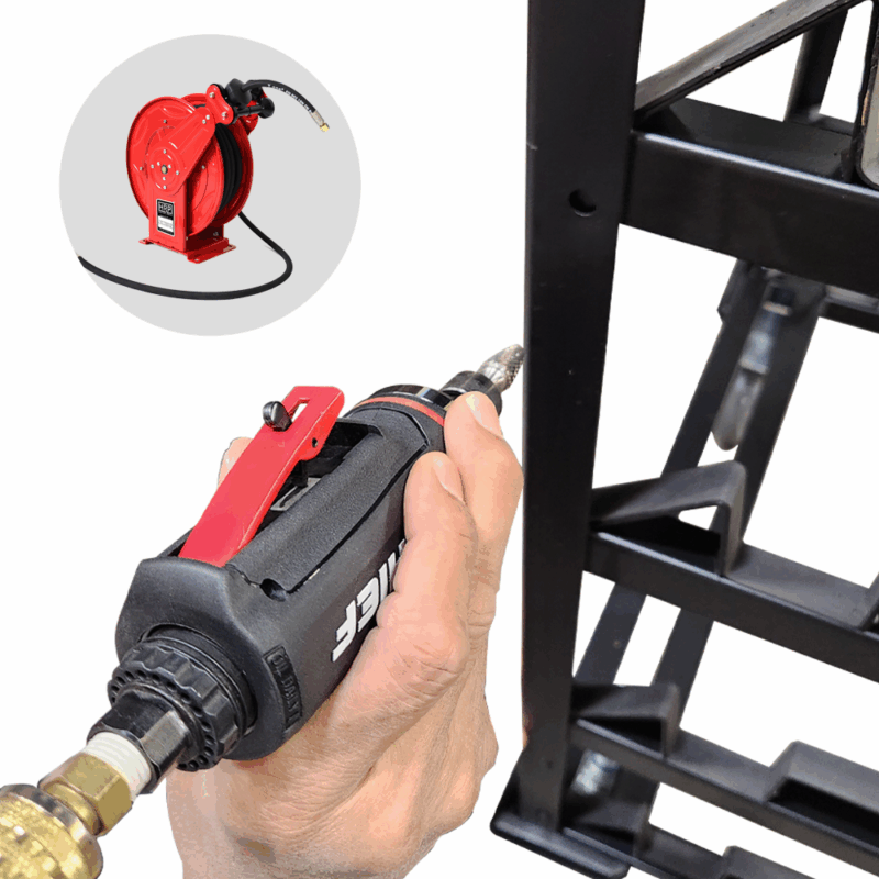65ft Retractable High Pressure Hose Reel - Red - Image 4