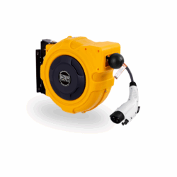 50ft Retractable EV Charging Cord - Yellow