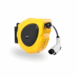 65ft Retractable EV Charging Cord - Yellow