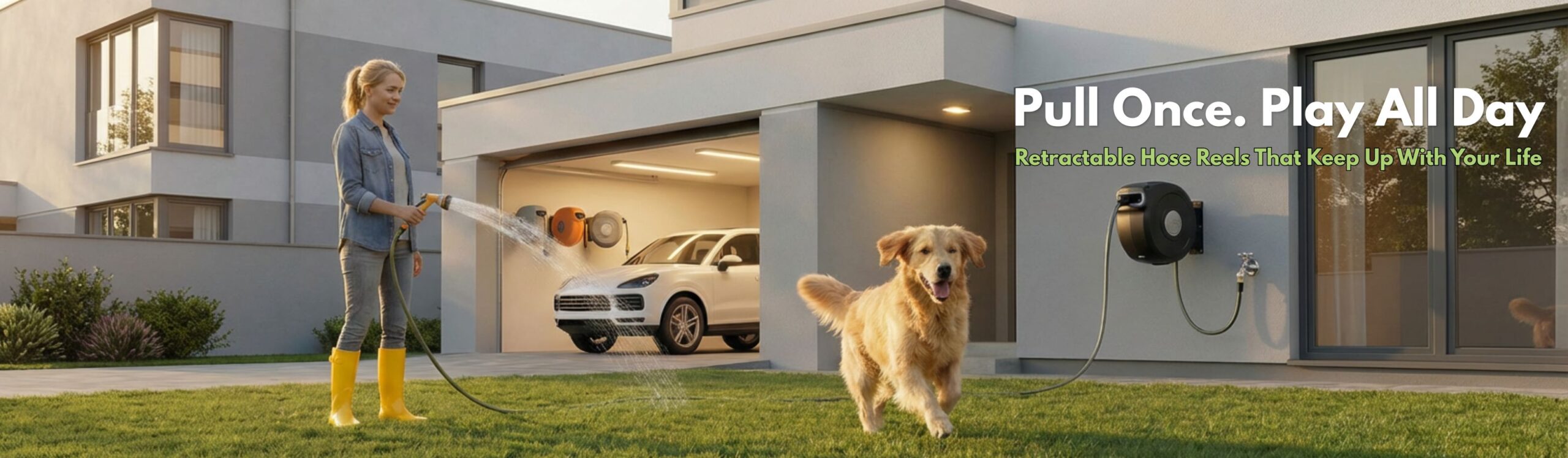 Auto-Retract Hose Reels That Keep Up With Your Life.